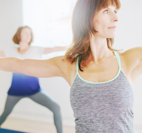 Women doing yoga