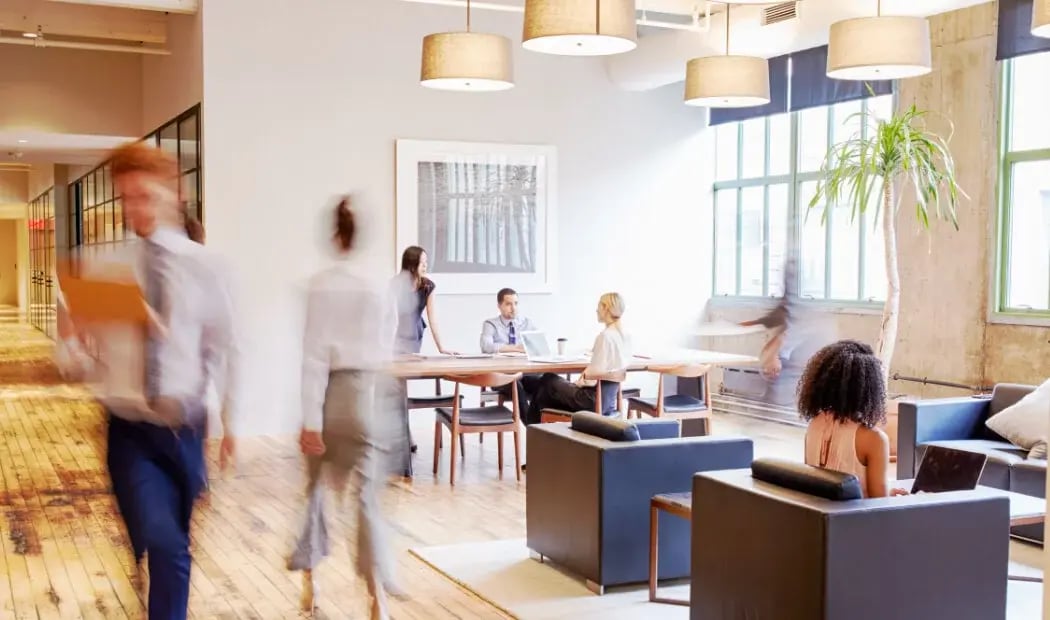 Financial services office breakout area Financial services office breakout area