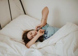 Someone waking up from sleep