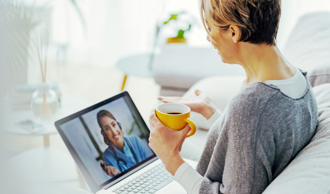 Two women on a video call